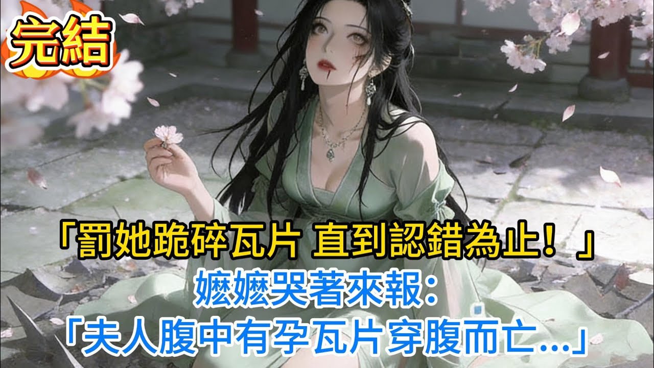 【完結爽文】「罰她跪碎瓦片，直到認錯為止！」嬷嬷哭著來報：「夫人腹中有孕，瓦片穿腹而亡...」