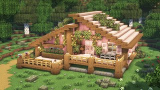 [Minecraft] How to Build an Aesthetic Cherry Blossom House / Tutorial