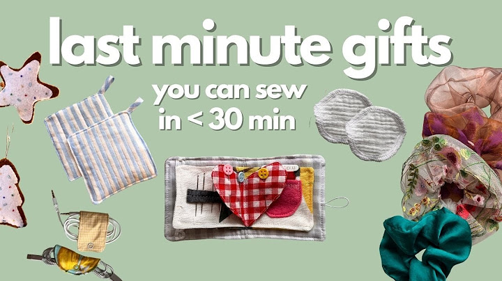 Épisode 3 de 10 cadeaux de dernière minute faciles à coudre en moins de 30 minutes | Sewalongs po...