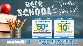 Conicelli Honda Back to School Service Specials: Prepare Your Ride for the Year Ahead!