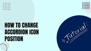 How to Change Accordion Icon Position in Gutenberg Editor