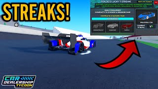 NEW 7 DAY STREAKS!! (Car Dealership Tycooon)
