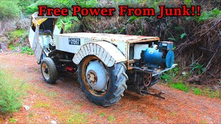 How I Modified a Tractor to Power My Home and Workshop, Fueled by Free waste cooking oil