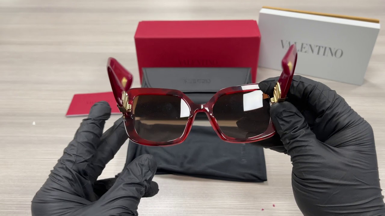 Valentino VA4065 502013 Red Havana Gold-Brown Gradient Sunglasses Valentino VA4065 502013 Red Havana Gold-Brown Gradient Sunglasses