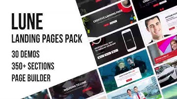 LUNE HTML5 Landing Pages Pack with Page Builder | Themeforest Website Templates and Themes