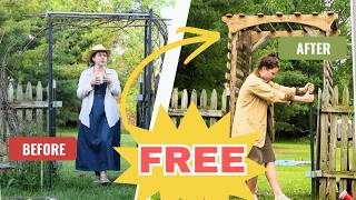 Replacing My Trash Arbor With a Better One for $0 🌿 | DIY Cedar Build From Old Fence Pickets