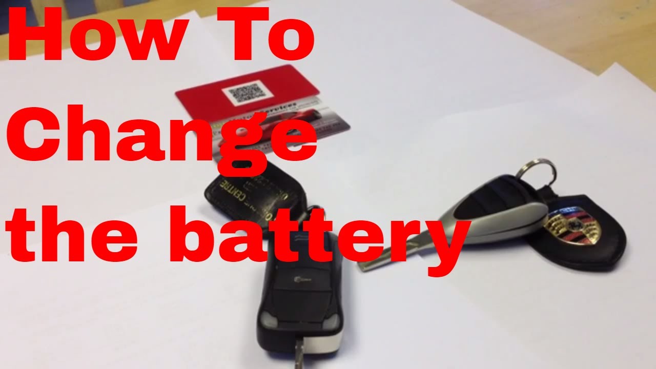 Change Key battery Porsche Cayman Boxster Cayenne 911 - YouTube