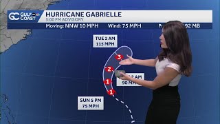 Gabrielle intensifies into a Category 1 hurricane Gabrielle intensifies into a Category 1 hurricane