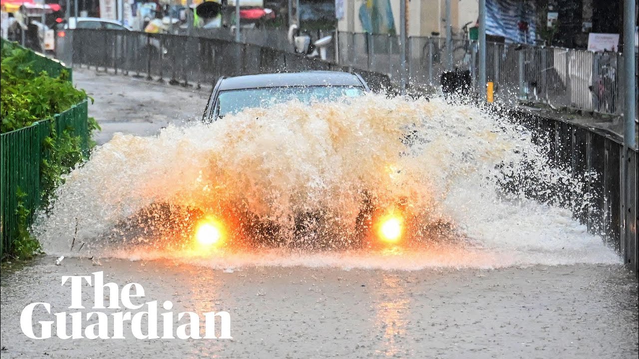 Black storm warning in Hong Kong as over 6 inches of rain falls in one hour