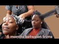 IT&#39;S BEEN 6 MONTHS SINCE I TRIMMED MY NATURAL HAIR | Salon Vlog Natural Hair | KandidKinks