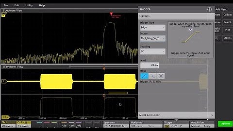 Triggering on an ASK (Amplitude Shift-Keying) Signal with Spectrum View