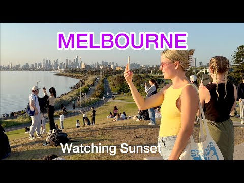 Sunset Gazing in Melbourne Point Ormond Lookout Elwood Victoria Australia