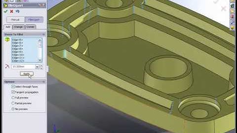 SolidWorks 2008 SWIFT FilletXpert Enhancements