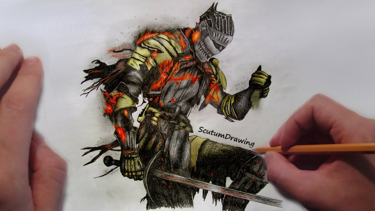 Dark Souls 3 - Speed Drawing - Timelapse - YouTube