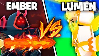 Ember or Lumen WHICH IS BETTER?... (Roblox Bedwars)