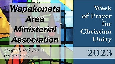 Week of Prayer for Christian Unity 2023