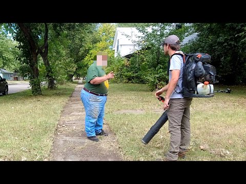 ANGRY Homeowner CONFRONTS Me While Mowing this VACANT Home