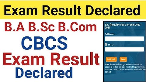 B.A B.Sc B.Com CBCS 1st Sem Exam Result Declared || Joy Technicals and News