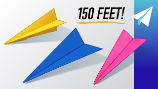 3 Paper Airplanes that Fly REALLY Far! How to make the BEST Paper Airplanes for Distance