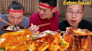 Eat the roasted chicken whole丨food blind box丨eating spicy food and funny pranks