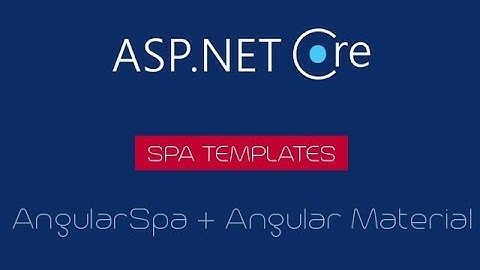 [Obsolete] Adding Angular Material To ASP.NET Core Angular SPA Application