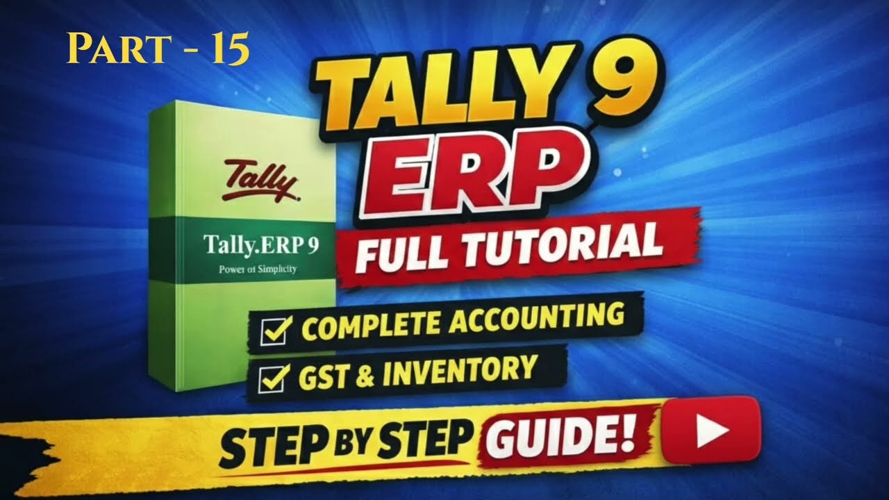Tally 9 ERP Part - 15, How to Enable GST Sale, Purchase Tally ERP 9 Tutorials in Hindi 2026.