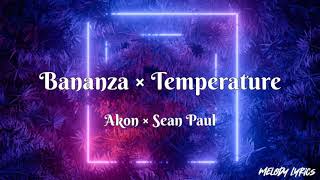 Akon × Sean Paul - Bananza (Belly Dancer) × Temperature 【Lyrics】