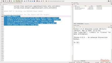 Building Natural Language Applications TensorFlow: Create Placeholders Inputs Targets | packtpub.com