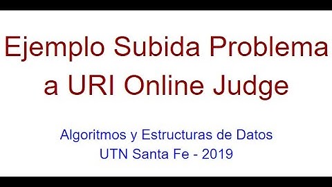 Subida Problema 1 URI