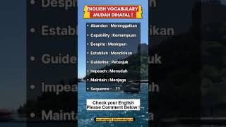 English Vocabulary  | Toefl Ielts