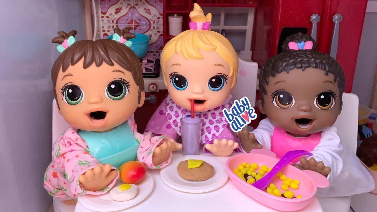 BABY ALIVE Triplets Preschool Morning Routine ⭐️
