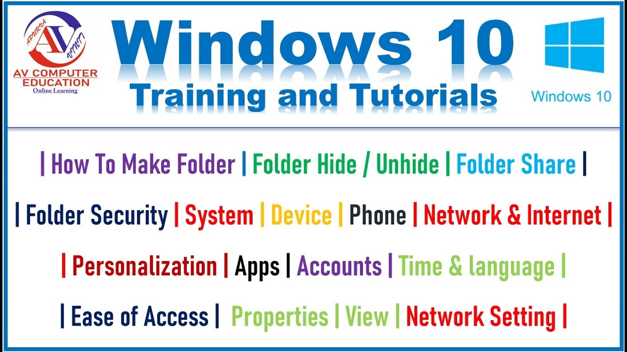 Windows 10 Training and Tutorials in Hindi - YouTube