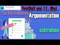 TestDaF am 11. Mai. Schreiben. Argumentation