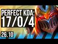 ZED vs VAYNE (MID) | Perfect KDA: 17/0/4 | EUW Master | 26.10