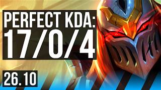 ZED vs VAYNE (MID) | Perfect KDA: 17/0/4 | EUW Master | 26.10