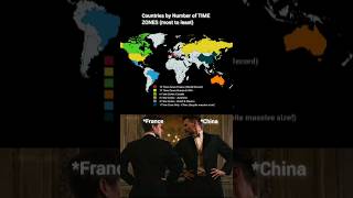 Countries by number of time zones #geography #map #mapping