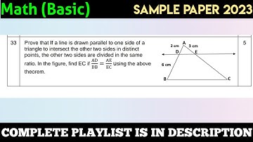 Prove that If a line is drawn parallel to one side of a  triangle to intersect the other two sides