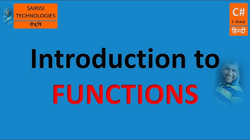 PART 46 C# Function introduction in C#