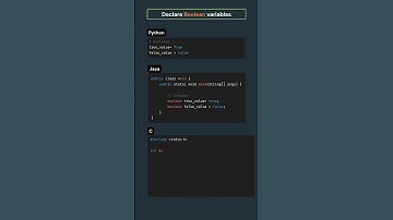 Declaring boolean variable in Python, Java and C programming