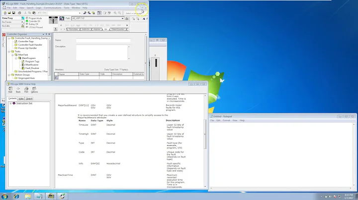 RSLogix 5000 Routine Fault and Controller Fault Capture