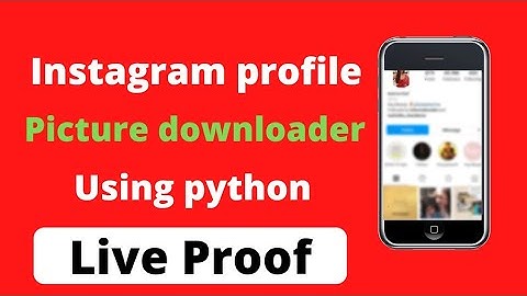 Python Instaloader - download instagram profile pic using python | python project