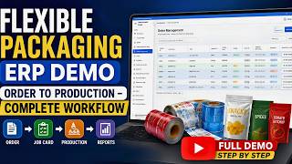 Packaging ERP Software Full Demo | Order to Production