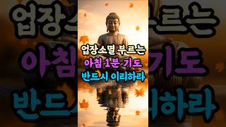 업장소멸 부르는 아침 1분 기도 반드시 이리하라 #부처님말씀 #불교 #명언 #마음공부 #오늘의명상