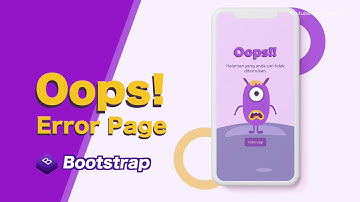 Oops! Page Error versi code ke Bootstrap | Speed Code