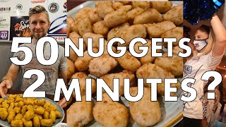 50 CHICKEN NUGGETS IN TWO MINUTES? Max vs food | BRITISH EATING LEAGUE food contest