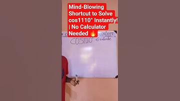 Quickly evaluate cos1110° in trigonometry without using  calculator