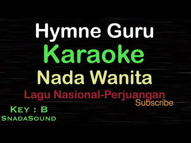 HYMNE GURU-Lagu Nasional-Perjuangan|KARAOKE NADA WANITA​⁠ -Female-Cewek-Perempuan@ucokku class=