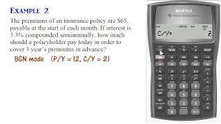 (BGN) Annuity Due Calculations Using BA II Plus - Part 2