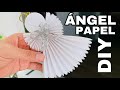 CÓMO HACER ÁNGEL DE PAPEL PARA NAVIDAD FÁCIL Y RÁPIDO/ DECORACIONES NAVIDEÑAS FÁCILES/ DIY NAVIDAD