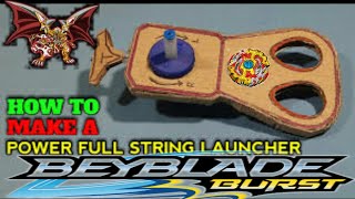كيف تصنع ألة إطلاق البلابل (تطوير ألة الإطلاق)..Spring string Beyblade Launcher